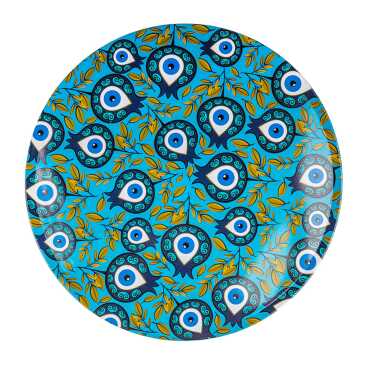 Evil Eye Themed Metal Trivet - 9