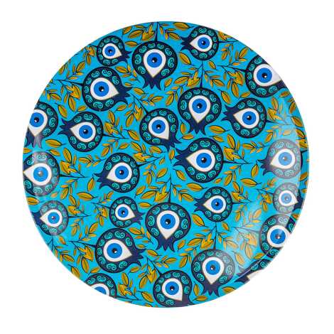 Evil Eye Themed Metal Trivet - 9