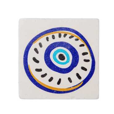 Evil Eye Themed Myros Stone Refrigerator Magnet 60x45 mm - 4