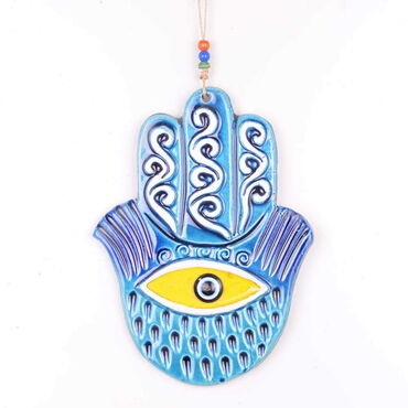 Myros - Evil Eye Themed Nautical Ceramics Fourth Size Wall Hanging