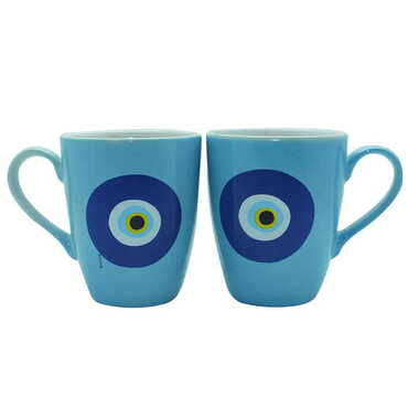 Myros - Evil Eye Themed Porcelain Custom Printed Conical Mug