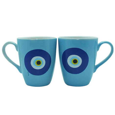 Evil Eye Themed Porcelain Custom Printed Conical Mug