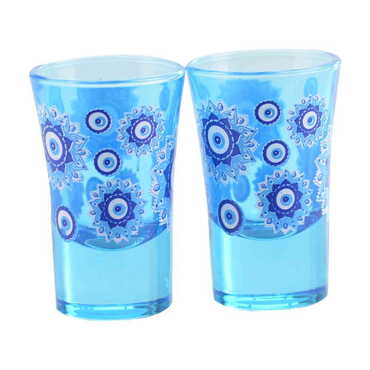 Evil Eye Themed Shot Glass Set of 2 Pcs - Thumbnail