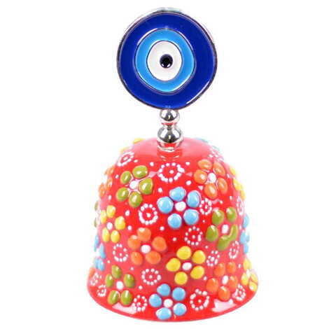 Evil Eye Themed Turkish Ceramic Collectible Souvenir Bell