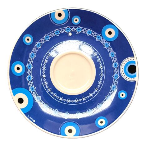 Evil Eye Themed Turkish Coffee Cup Set of 2 pcs