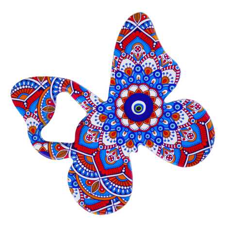 Evil Eye Themed UV Printed Butterfly Bottle Opener - 2