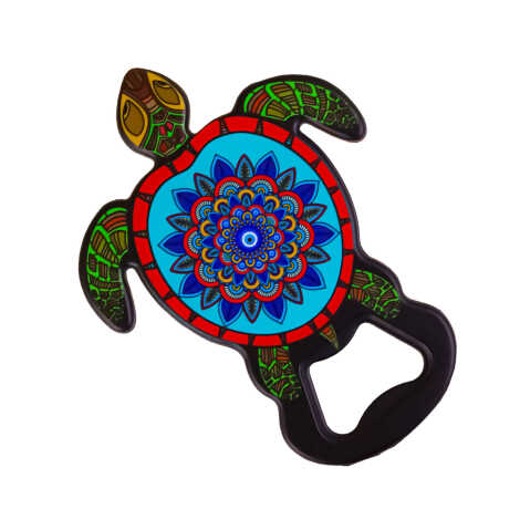 Evil Eye Themed UV Printed Turtle Bottle Opener - 2