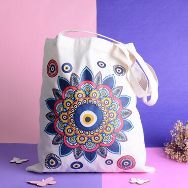 Evil Eye Themed Tote Bag - Thumbnail