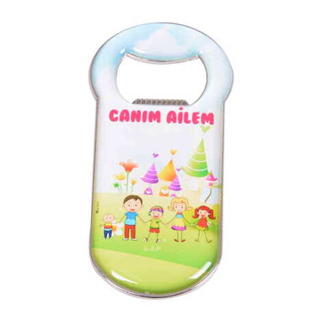 Family Themed Customizable Metal Magnetic Bottle Opener 90x45 mm