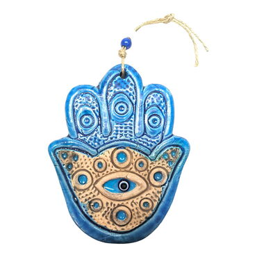 Myros - Fatima Hand Themed Nautical Ceramics Second Size Wall Hanging