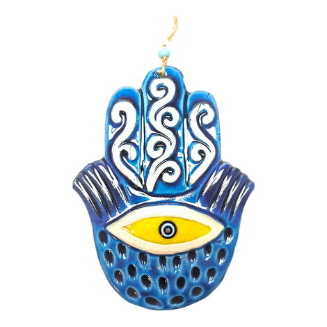 Fatima Hand Themed Nautical Ceramics Third Size Wall Hanging