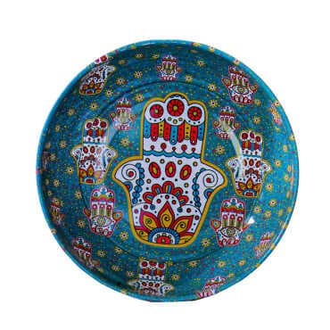 Fatima Hand Themed Metal Bowl 115 mm
