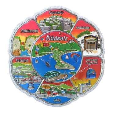 Fethiye Bölgesi Temalı Metalize Magnet 70Mm