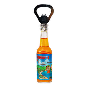 Fethiye Region Themed Metallic Bottle Opener Refrigerator Magnet - 1