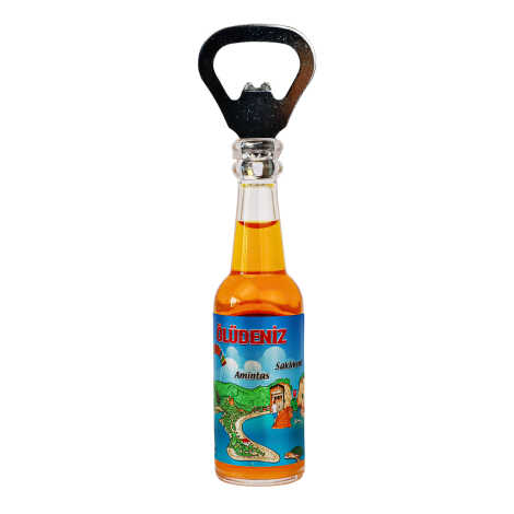 Fethiye Region Themed Metallic Bottle Opener Refrigerator Magnet - 4