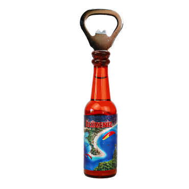 Fethiye Region Themed Metallic Bottle Opener Refrigerator Magnet - 6