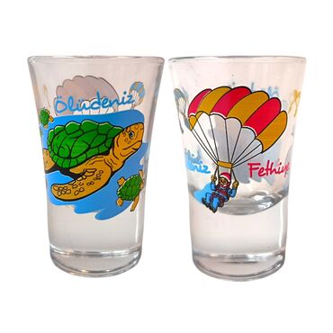 Myros - Fethiye Region Themed Shot Glass Set of 2 Pcs