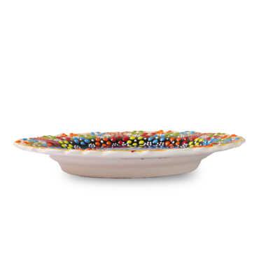 Fethiye Temalı Çini Myros Resim Tabak 30 cm  - 7