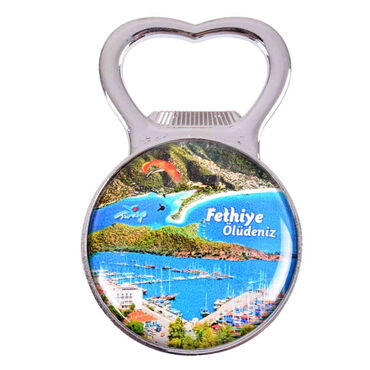 Toptan Fethiye Temalı Myros Küçük Yuvarlak Açacak Magnet 38x60 mm - 5