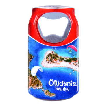 Myros - Fethiye Temalı Myros Teneke Kutu Açacak Magnet 43x80 mm