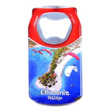 Fethiye Themed Customised UV Printed Coca Cola Bottle Shape Plastic Base Bottle Opener 43x80 mm - 5