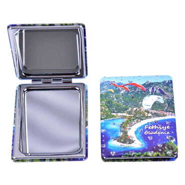 Fethiye Themed Custom Printed Rectangle Pocket Mirror - Thumbnail