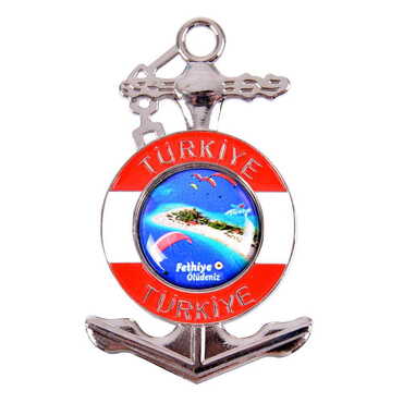 Myros - Fethiye Themed Customised Metal Anchor Fridge Magnet