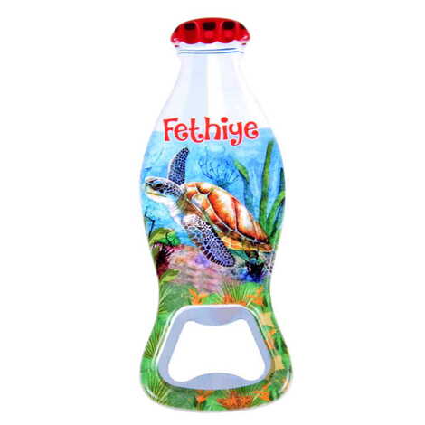 Fethiye Themed Customised Uv Printed Coca Cola Bottle Shape Plastic Base Bottle Opener 42x120 mm - 7