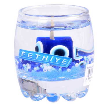 Myros - Fethiye Themed Glass Transparent Gel Candle