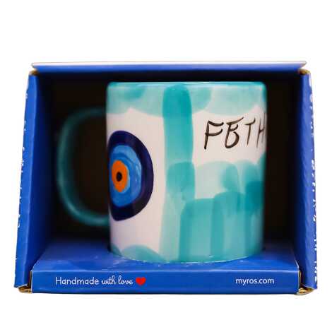 Fethiye Themed Handmade Ceramic Mug with Gift Box - 3