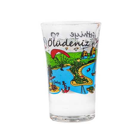 Fethiye Themed Printed Shot Glass 45x70 mm - 1