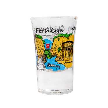 Fethiye Themed Printed Shot Glass 45x70 mm - 2