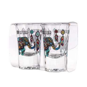 Elephant Themed Set of Two Shot Glasses - Standart - 2