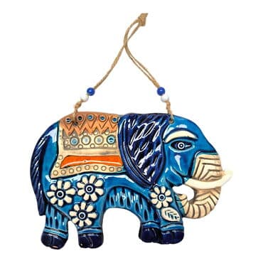 Elephant Themed Nautical Ceramics Fourth Size Wall Hanging - 4