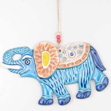 Elephant Themed Nautical Ceramics Third Size Wall Hanging - 3