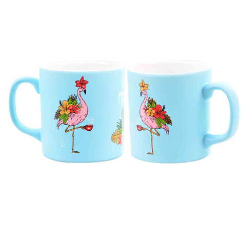 Flamingo Themed Ceramic Custom Printed Mug