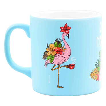 Flamingo Themed Ceramic Custom Printed Mug - Thumbnail