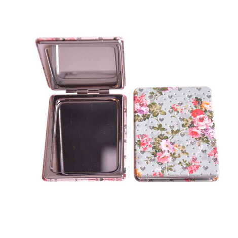 Flower Themed Custom Printed Rectangle Pocket Mirror