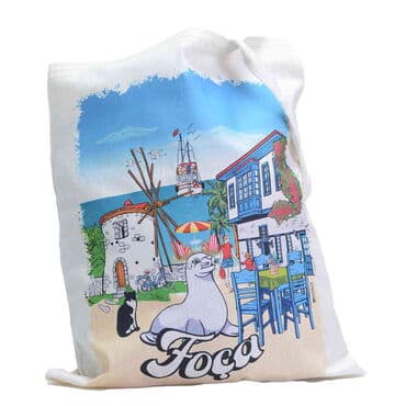 Foca Themed Digital Printed Tote Bag 35x40 cm - 01 - 2