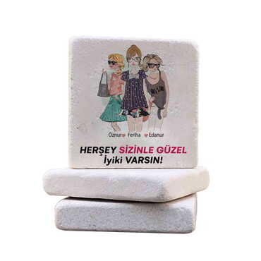 Myros - Friend Themed Customised Stone Coaster 100x100 mm