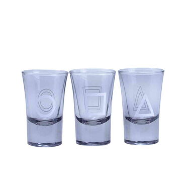 Myros - Geometrical Design Shot Glass Set of 3 Pcs