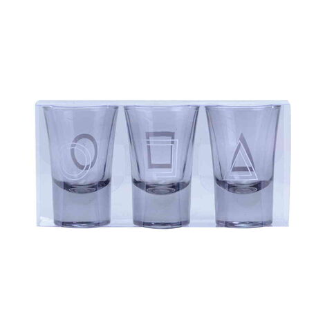 Geometrical Design Shot Glass Set of 3 Pcs