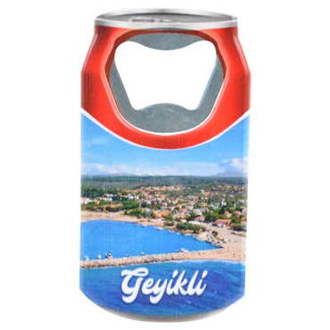 Geyikli Themed Customised UV Printed Coca Cola Bottle Shape Plastic Base Bottle Opener 43x80 mm - Thumbnail