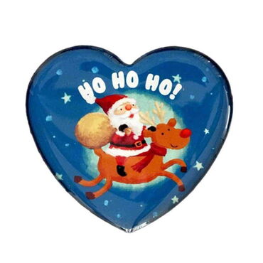 Myros - Gift Santa Claus Heart Epoxy Magnet