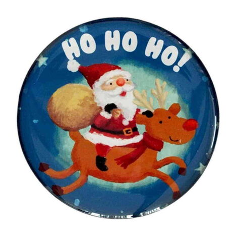 Gift Santa Claus Round Epoxy Magnet - 1