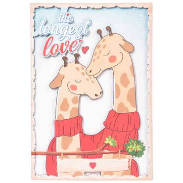 Giraffe Themed Wooden Customised Door Sign Board 200x290 Mm - Thumbnail