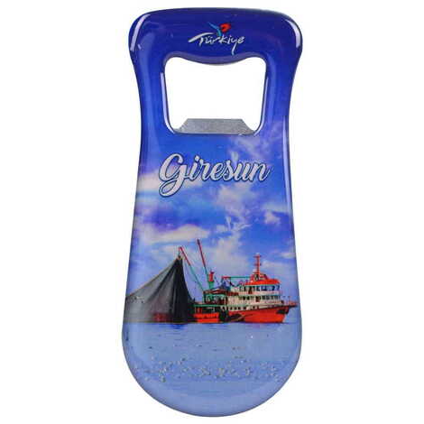 Giresun Themed Customizable Metal Magnetic Bottle Opener 95x42 mm