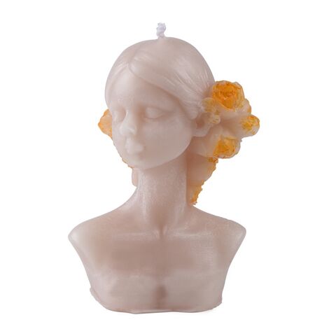 Girl With Flower on Hair Shaped Candle - 4