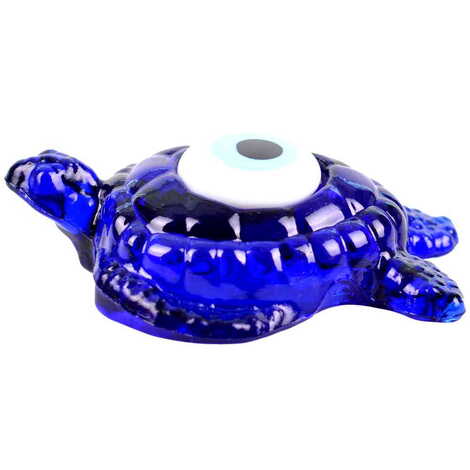 Glass Evil Eye Turtle Figurine Small Size - 3