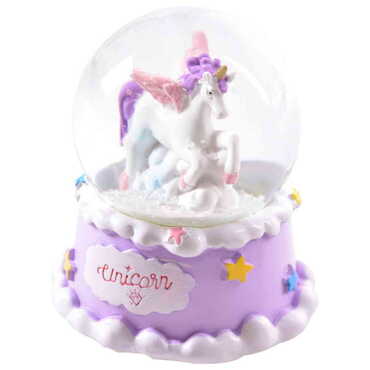 Glass Polyester Snow Ball Unicorn No:31 Medium Size - 4